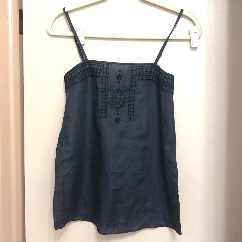 NWT Madewell dark chambray flows top sz xs
